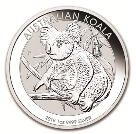 2018澳洲無尾熊銀幣(1 oz)(全新，未流通)